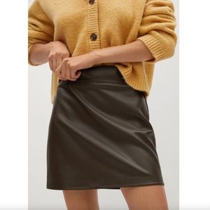 Leather-effect mini-skirt EUC